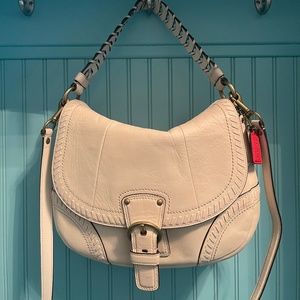 Coach Poppy Leather Whipstitch Hobo Handbag
